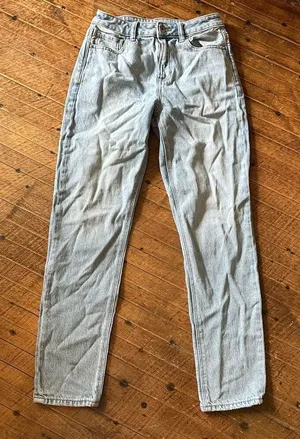 American Eagle distressed high rise 2 normcore mom jeans thumbnail 1