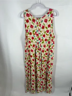 Gudrun Sjödén June Strawberry Print Organic Cotton Modal Dress XL thumbnail 10