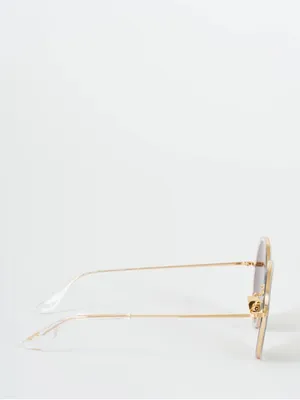 KREWE luisa crystal 24k polarized round sunglasses NEW thumbnail 2