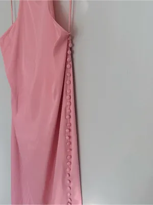 Zara Pink Halter Maxi Dress with Side Slit thumbnail 4