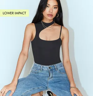 Princess Polly Asymmetrical Bodysuit thumbnail 1