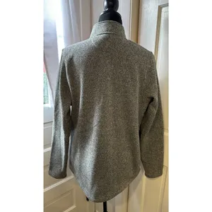 Zyia Active Fleece Gray Marled Fleece Red Quilted Cabin Outdoor Jacket Women XL thumbnail 2