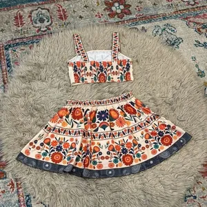 SHEIN floral skirt and crop top set XL thumbnail 5