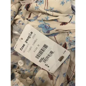 NWT Free People Dress Sz M Mini Flower Fields Ivory Floral Long Sleeve Boho $128 thumbnail 4