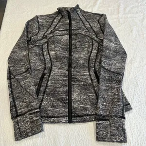 Lululemon Define Jacket Rush Jacquard Black White Size 6 women thumbnail 1