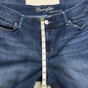 Wrangler Dark Blue Straight Leg Jeans thumbnail 6