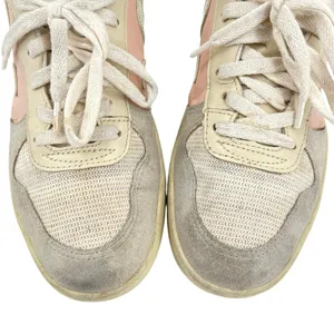 Veja V-10 Multico Colorblock Sneaker Suede Leather Pastel Pink Blue Cream Size 8 thumbnail 7
