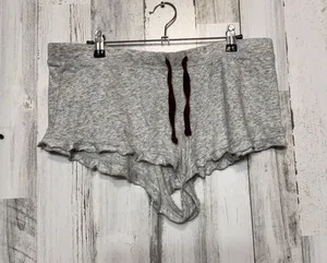 Victoria’s Secret PINK Sleep Shorts Women’s Large Gray Ruffle Hem Lounge Pajama thumbnail 1