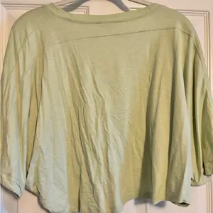 Light Green Cropped Short Sleeve Top thumbnail 3