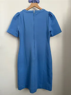 Lilly Pulitzer XS Teagan Shift Dress Sunwashed Blue Office Work Puff Sleeve thumbnail 6