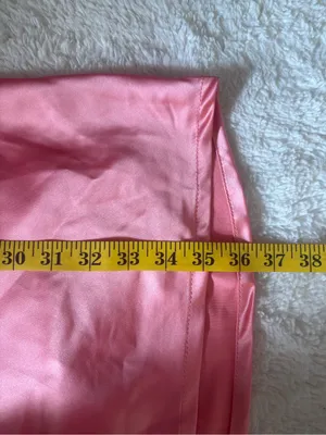 Lulus Beyond Classy Coral Pink Satin Halter Mini Dress Size Small backless Sexy thumbnail 8
