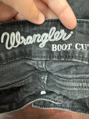 Wrangler Black Boot Cut Jeans Size 9/10x32 thumbnail 5