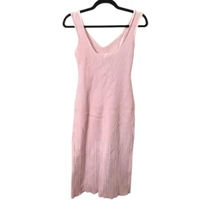 RUE‎ STIIC Ribbed Knit Midi Dress Baby Pink Small thumbnail 3
