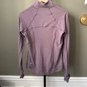 Lululemon Outrun the Elements 1/2 Zip Size 8 Frosted Mulberry Purple Womens thumbnail 5