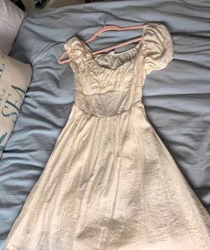 Blue Pepper White Dress Flowy thumbnail 1