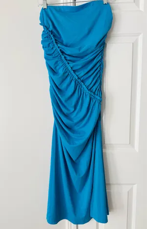 AntiSocialSocialClub Anthropologie Celandine The Gabbie Strapless Ruched Tube Dress, Size MP thumbnail 5