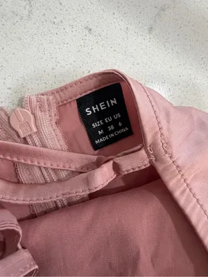 SHEIN Rose Blush Satin Maxi Dress with Side Slit thumbnail 3