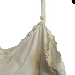 Cream Floral Lace Cami Top Ethereal Fairycore Coquette Cottagecore Layering thumbnail 4