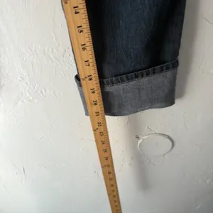 Angels Jeans Y2k Button Pockets‎ Mid Rise Dark Wash Cuffed Capri Jeans Size 10 thumbnail 9