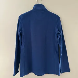 GAP Women’s Blue 1/4 Zip Fleece Pullover Mock Neck Long Sleeve M thumbnail 2