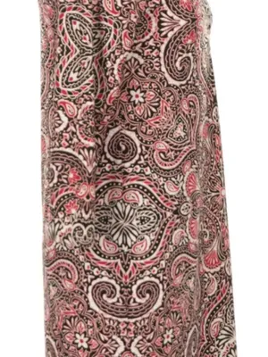 White House Black Market Dress XXS Paisley Autumn Wedding Guest Black Red thumbnail 7