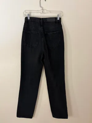 PacSun eco black distressed dad jeans thumbnail 3