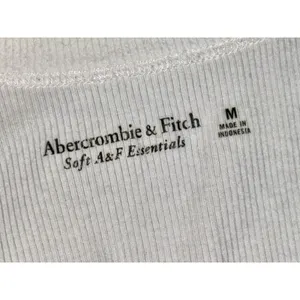 Abercrombie & Fitch Soft AF Essentials White Knit Crop Top Tank Top Women Size M thumbnail 3