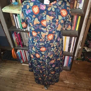 Lularoe high low travelcore floral Carly XS swing dress thumbnail 2