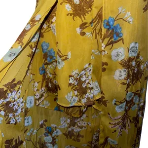 Essue Halter Floral Romper Maxi Dress Slit Large NWT Criss Cross Back Boho Chic thumbnail 3