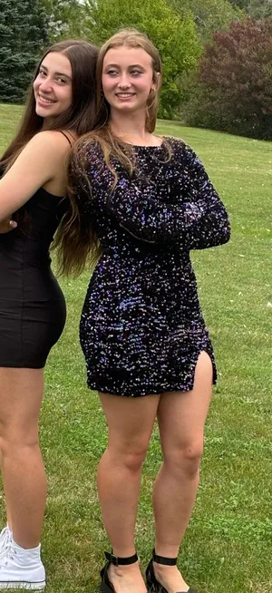 Long sleeve homecoming dress thumbnail 1