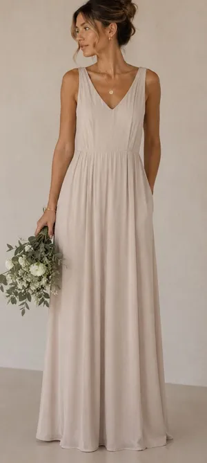 Show Me Your Mumu Bone Sleeveless Maxi Bridesmaid Dress Womens S Formal Dressy thumbnail 1