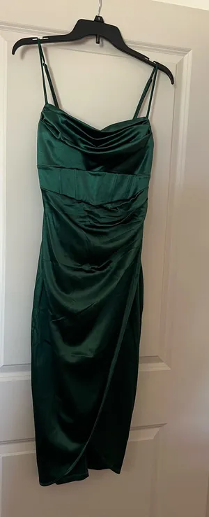 Windsor Green Satin Dress thumbnail 1
