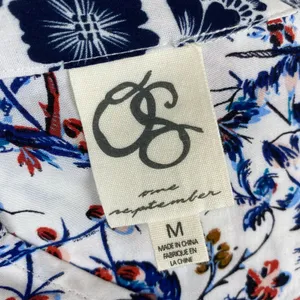 Anthropologie One September Boho Floral Abstract Mixed Media Caia Blouse Medium thumbnail 10