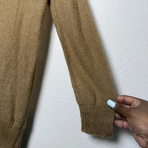 NEW J.‎ Crew Women Preppy Academia Wool Mohair Cardigan Sweater Brown Light thumbnail 6