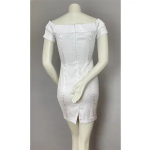 Elliatt Snakeskin White Dress Mini Off The Shoulders‎ Cut-Out Short Animal Print thumbnail 3
