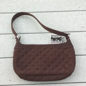 NWT Vera Bradley Espresso Quilted Shoulder Bag thumbnail 6