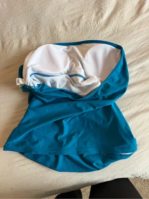 Temp Me Removable Padded Push Up Bra‎ Swim Top Asymmetric Cut Swim Top thumbnail 6
