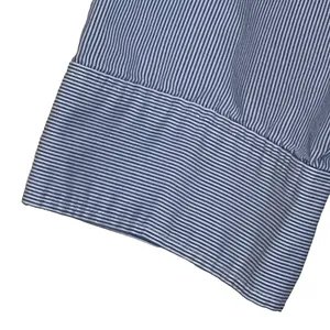 Ann Taylor Button Up Shirt Size‎ 0 Blue White Striped 3/4 Sleeve Stretch Blend thumbnail 3