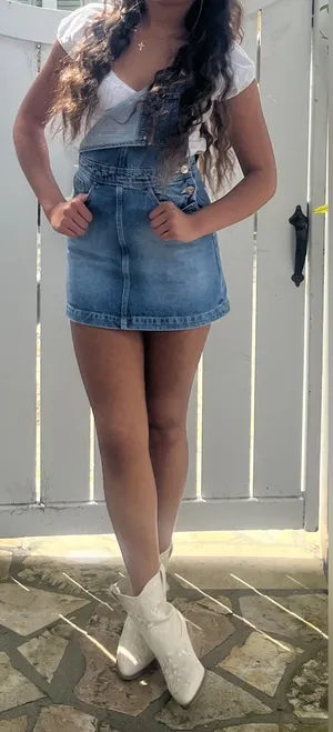 H&M Divided Denim Overall Mini Dress - Medium Wash thumbnail 1