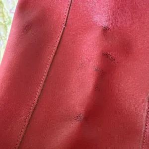 Fiore genuine Red Leather Tote red Crimson Grunge thumbnail 13
