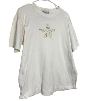 Bob Mackie Studio Vintage White Star T-Shirt thumbnail 1