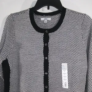 Croft & Barrow Textured Extra Cozy Cardigan Sz S thumbnail 4