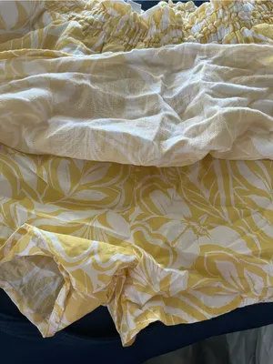 Old Navy Yellow White Tropical Floral Skort Small 100% Cotton Coastal Resort thumbnail 7