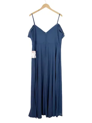 Birdy Grey Devin Convertible Dress Chiffon Women’s Plus Slate Blue Bridesmaid thumbnail 7