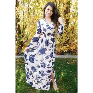 Pinkblush ✨10xHP✨Pink Floral Chiffon Long Sleeve Maxi Dress✨ thumbnail 5