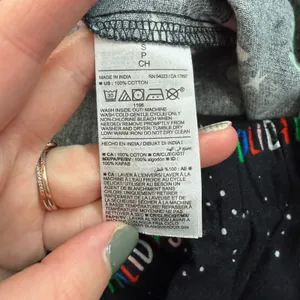 Old Navy black‎ Christmas holiday pull on drawstring fleece pajama shorts small thumbnail 5