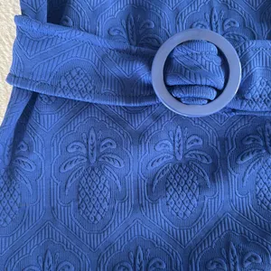 FARM Rio Women's Blue Matelasse Pineapple Belted One-Piece Swimsuit,Medium, $240 thumbnail 13
