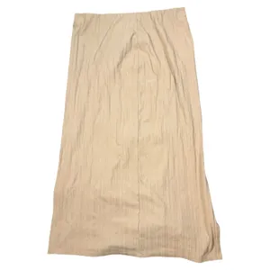 Abound Ribbed Maxi Skirt Womens XL Beige Elastic Waist Back Slit Cotton Blend thumbnail 7