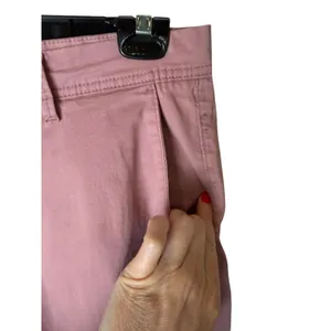 El Ganso Chino Pants Women 8 Pink Slim Straight Twill‎ Trouser Preppy Career thumbnail 5