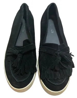 J/Slides Loafers Black Suede Platform Sneakers 10 Tassels Shoes Preppy Academia thumbnail 1
